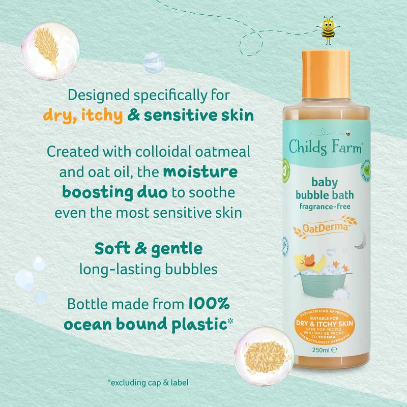 Childs Farm Oatderma Baby Bath Fragrance Free 250ml