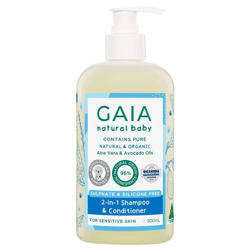 Gaia Baby 2-in-1 Baby Shampoo & Conditioner 500ml