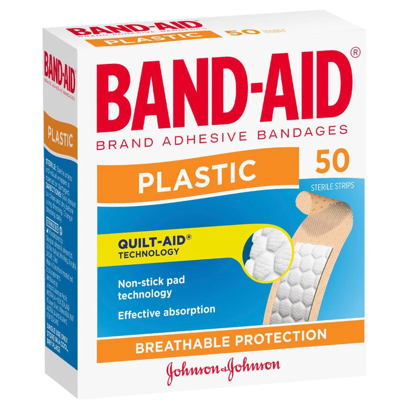 Band-Aid Plastic Strips 50pk