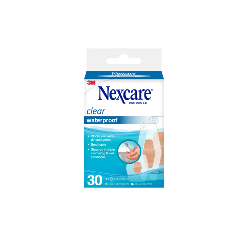 Nexcare Clear Waterproof Assorted 30pk