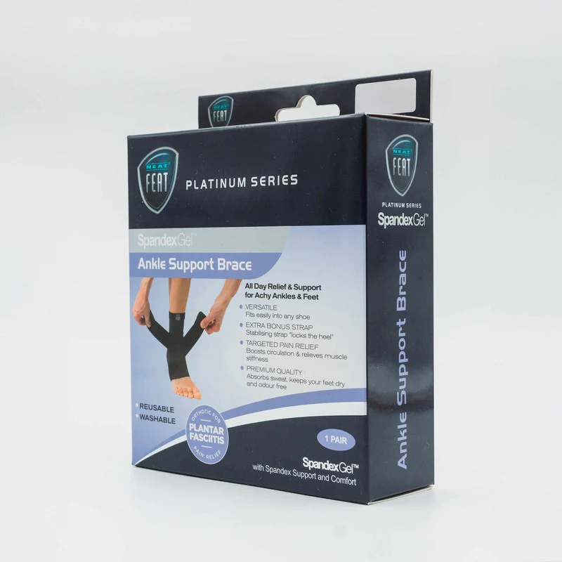Neat Feat Spandex Gel Ankle Support Brace Medium