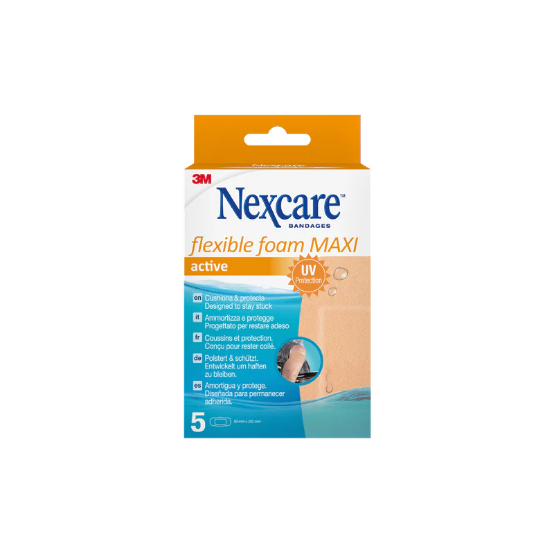 Nexcare Active Flexible Foam Maxi Plaster 5s
