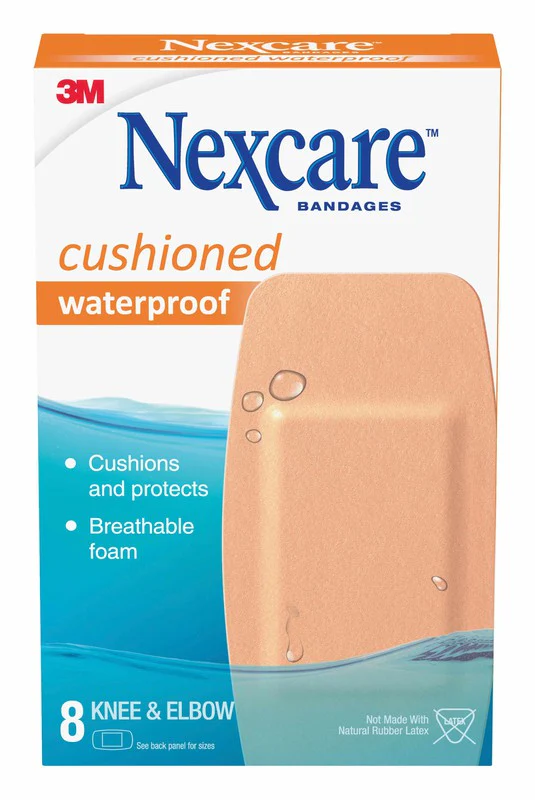 Nexcare Cushioned Waterproof Knee & Elbow 8s