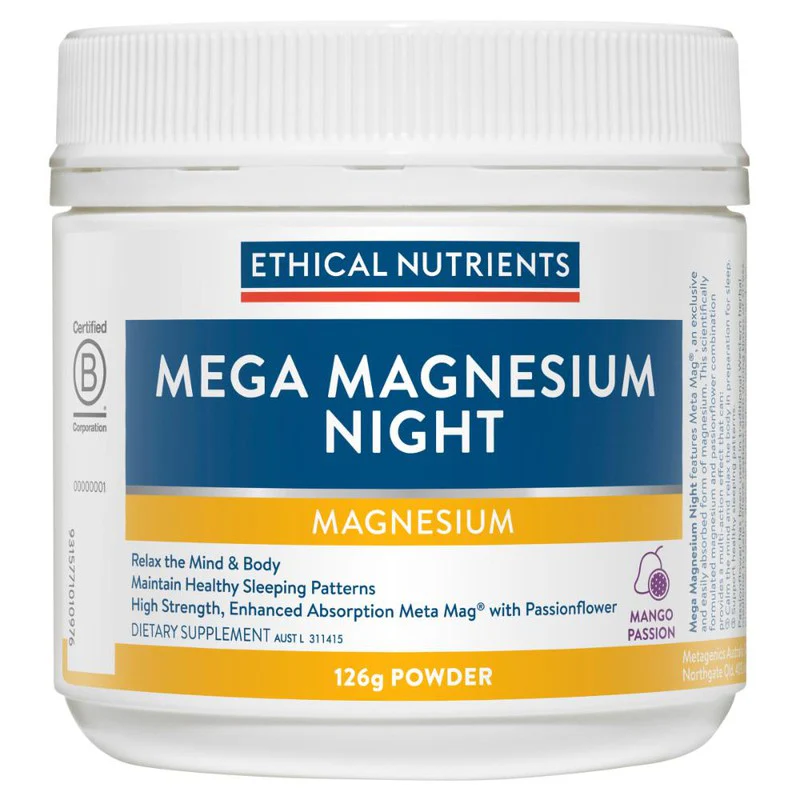 Ethical Nutrients Mega Magnesium Night Powder 126g