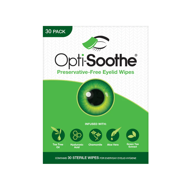 Opti-Soothe Preservative Free Eyelid Wipes 30s