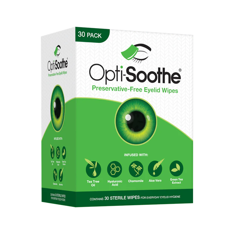 Opti-Soothe Preservative Free Eyelid Wipes 30s