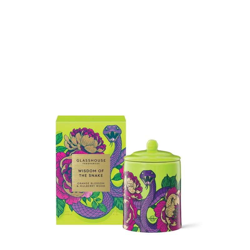 Glasshouse Candle Wisdom of the Snake Chinese New Year 380g