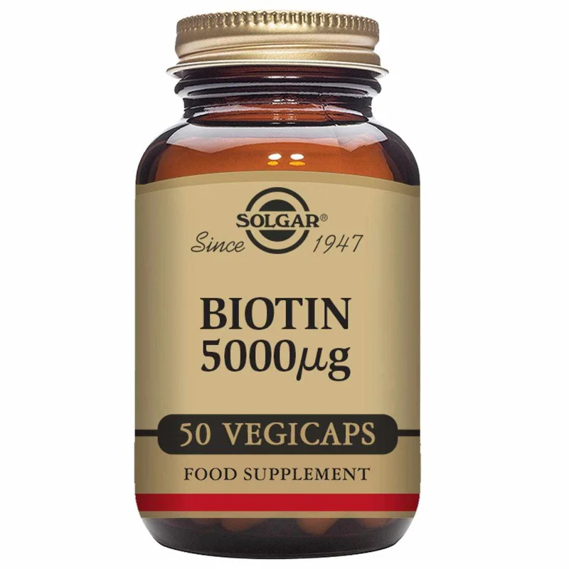 Solgar Biotin 5000mg Vegetable Capsules 50s