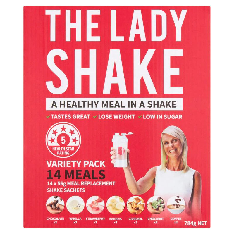 The Lady Shake Variety Pack Sachets 14pk