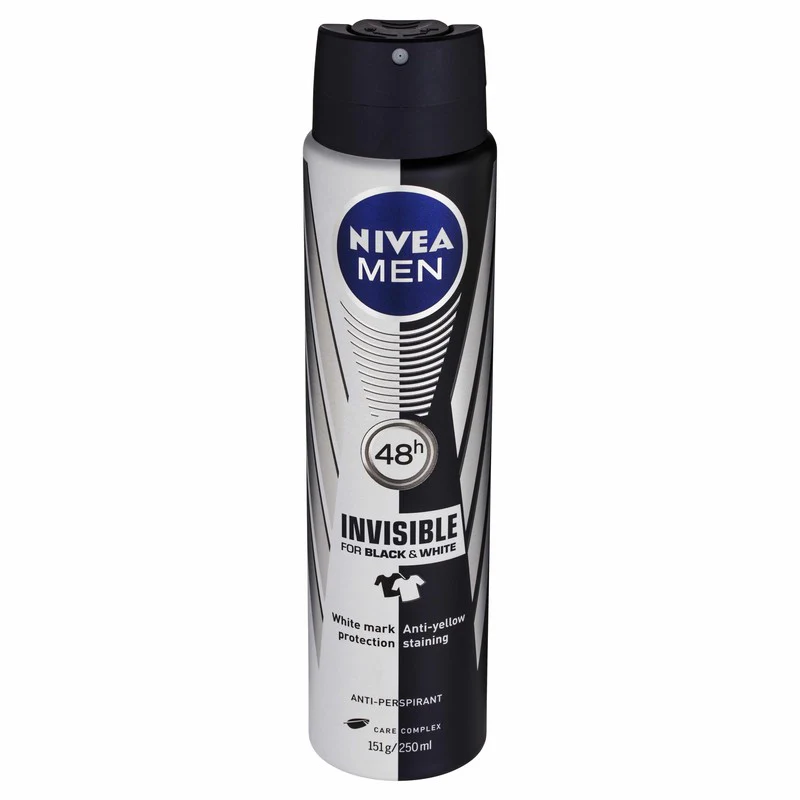 Nivea Men Deodorant Black & White Invisible Original Anti-Perspirant Aerosol 250ml