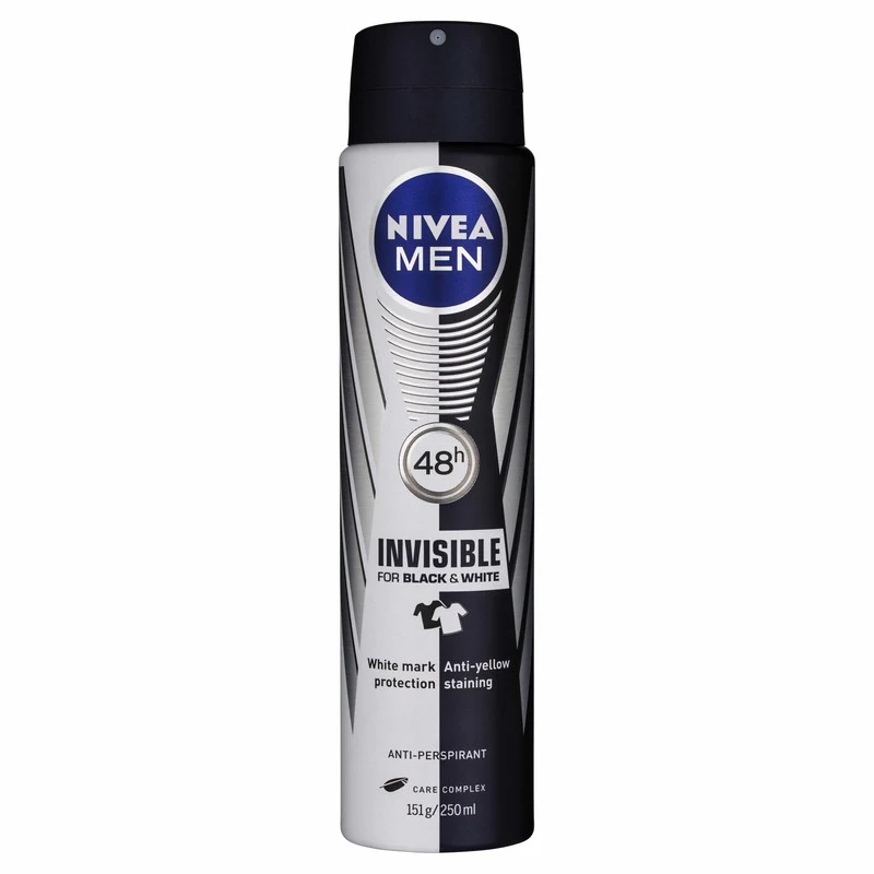 Nivea Men Deodorant Black & White Invisible Original Anti-Perspirant Aerosol 250ml