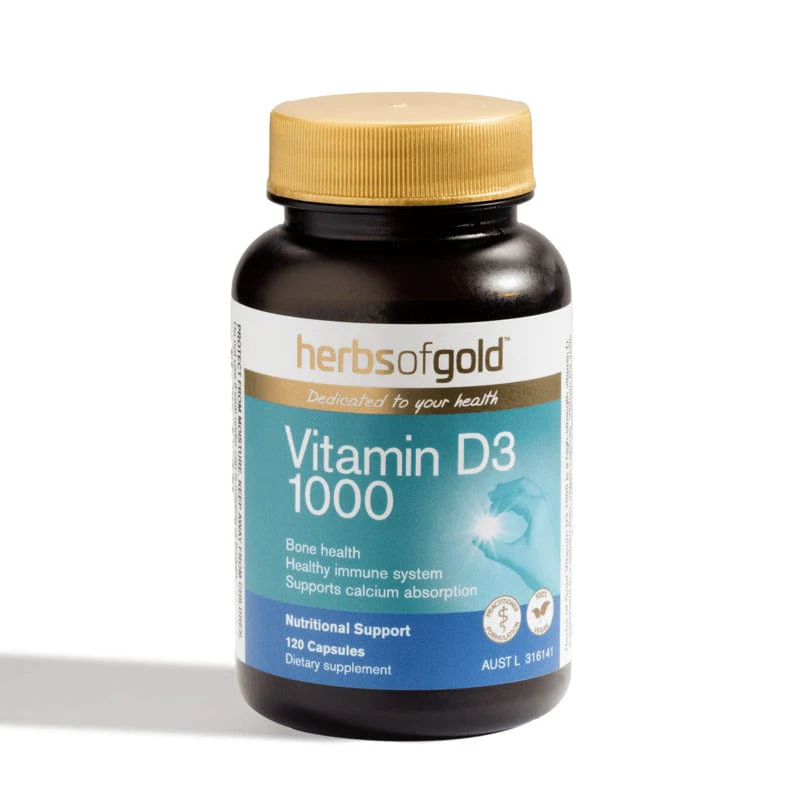 Herbs Of Gold Vitamin D3 1000 Vege Capsules 120s