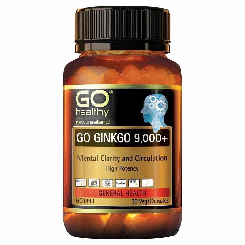 GO Healthy GO Ginkgo 9000+ VegeCapsules 30s