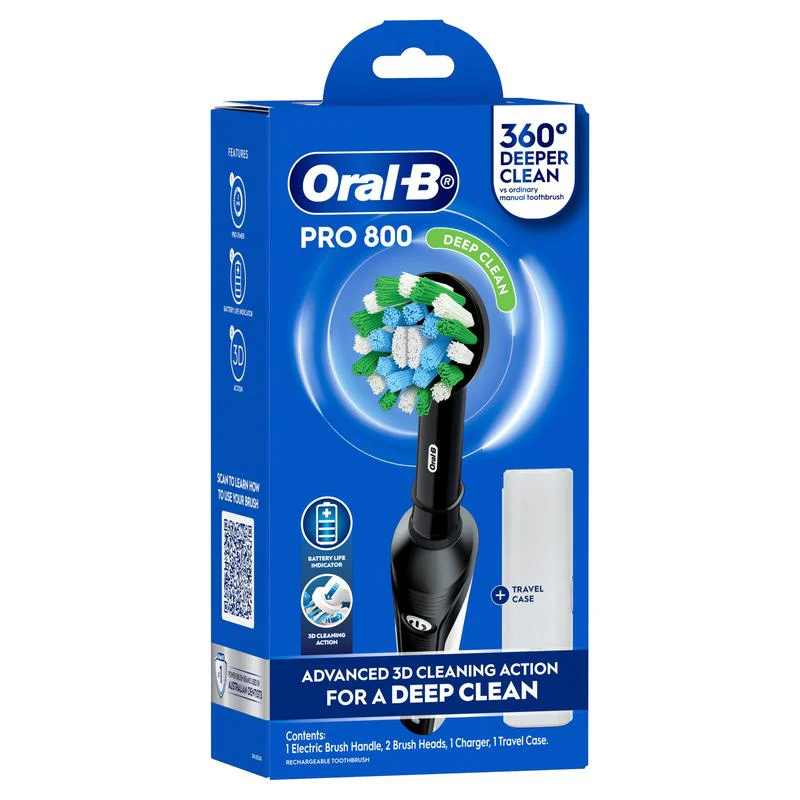 Oral B Pro 800 Clean Cross Action Power Brush Black
