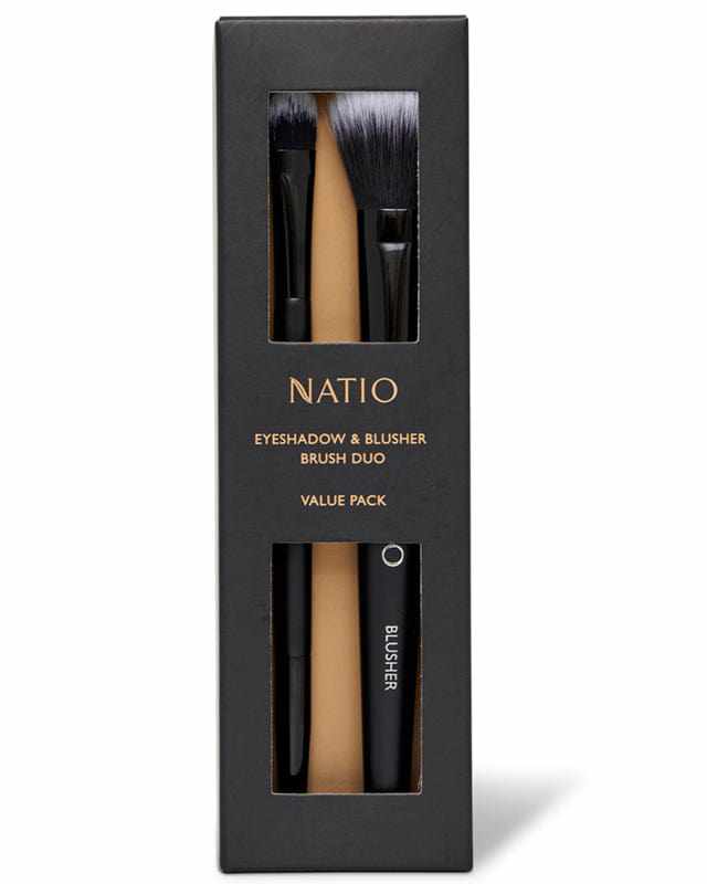 Natio Eyeshadow and Blusher Brush Duo