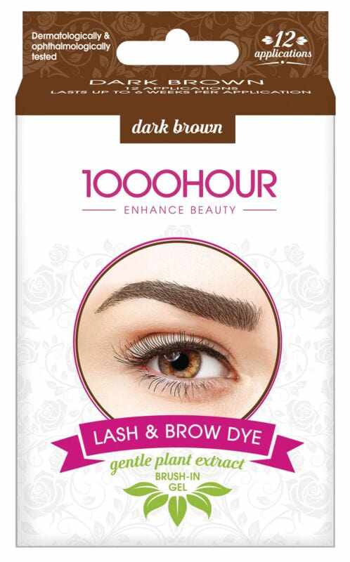1000 Hour Lash & Brow Dye Plant Based Kit Dark Brown
