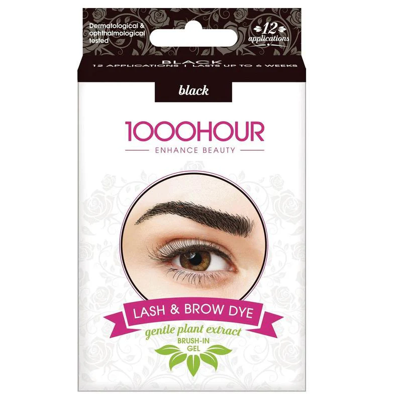 1000 Hour Lash & Brow Dye Plant Based Kit Black