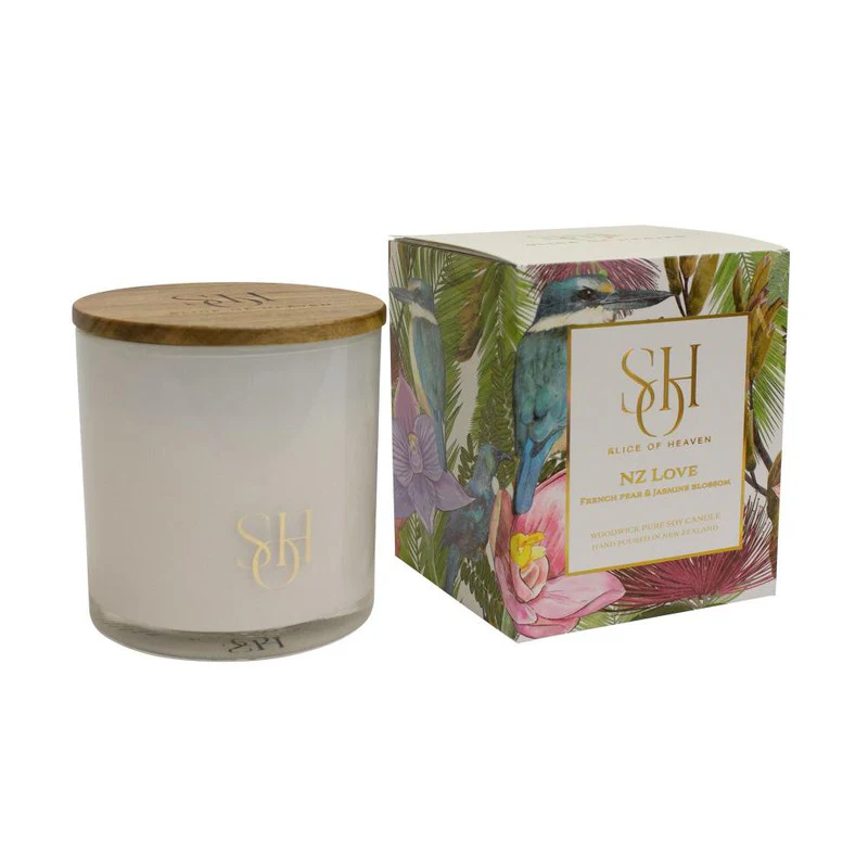 Slice Of Heaven Wood Wick Soy Candle NZ Love 425g
