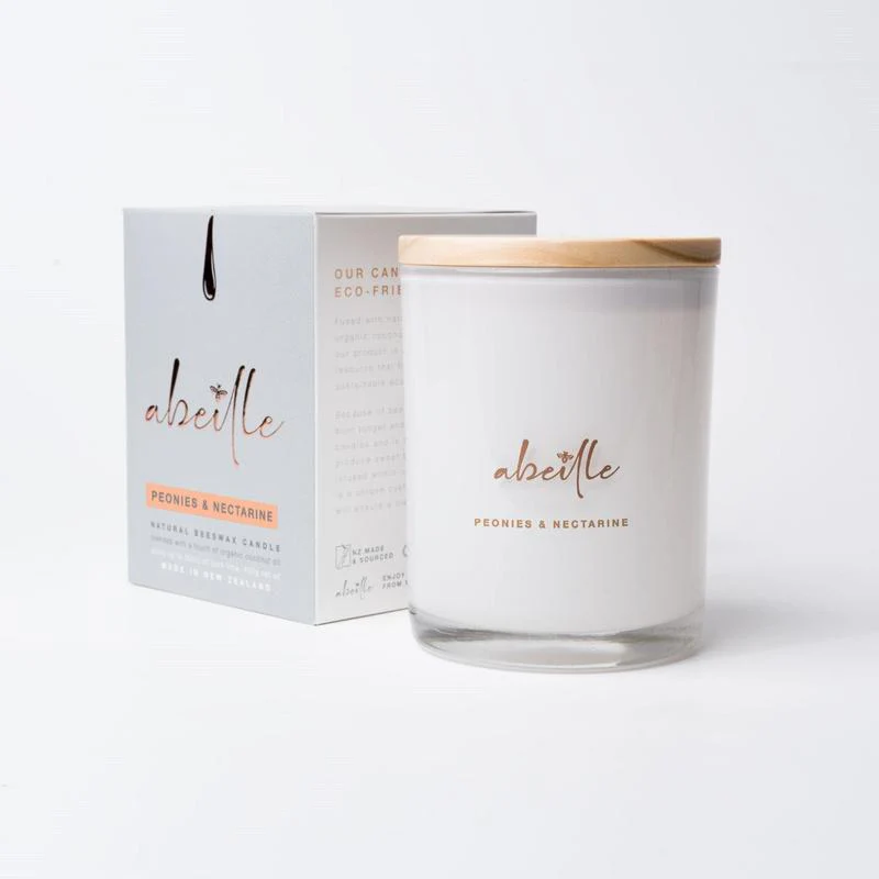 Abeille Scented Candles Peonies and Nectarine 400g
