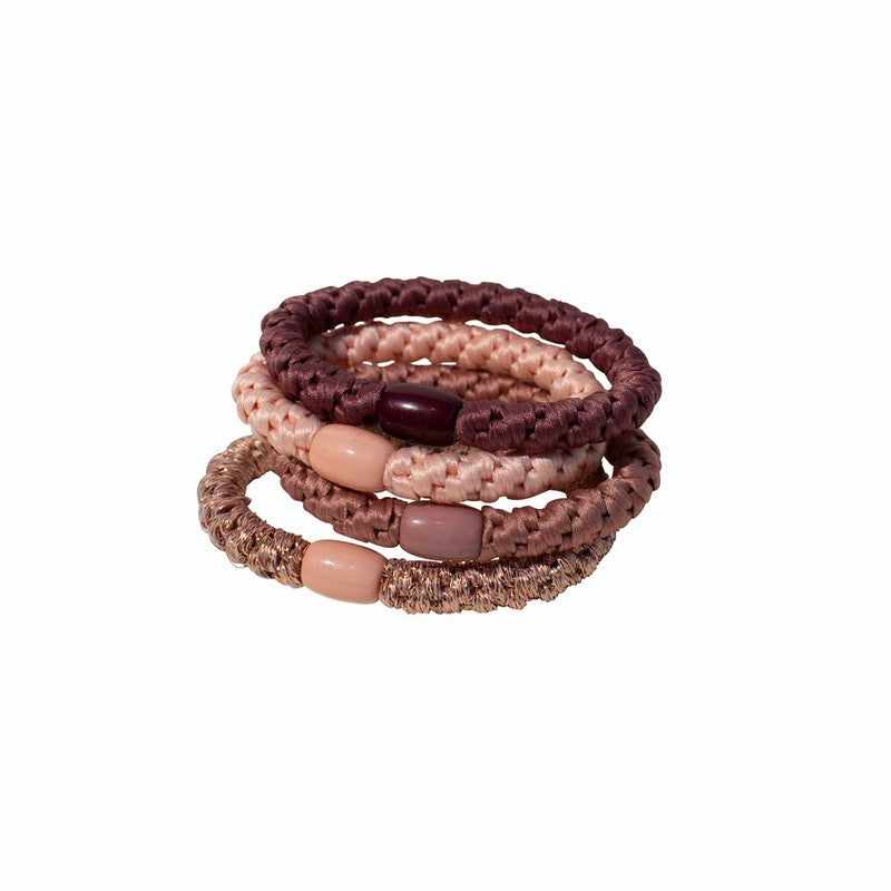 Adorn by Mae Elastics Woven Mauves 4s
