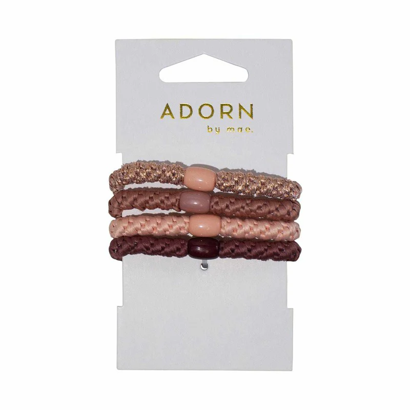 Adorn by Mae Elastics Woven Mauves 4s