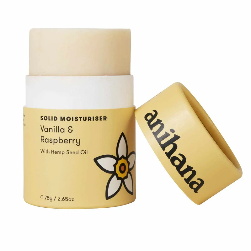 anihana Moisturiser Bar Vanilla & Raspberry With Hemp Seed Oil 75g