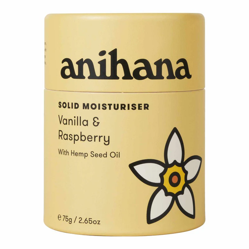anihana Moisturiser Bar Vanilla & Raspberry With Hemp Seed Oil 75g