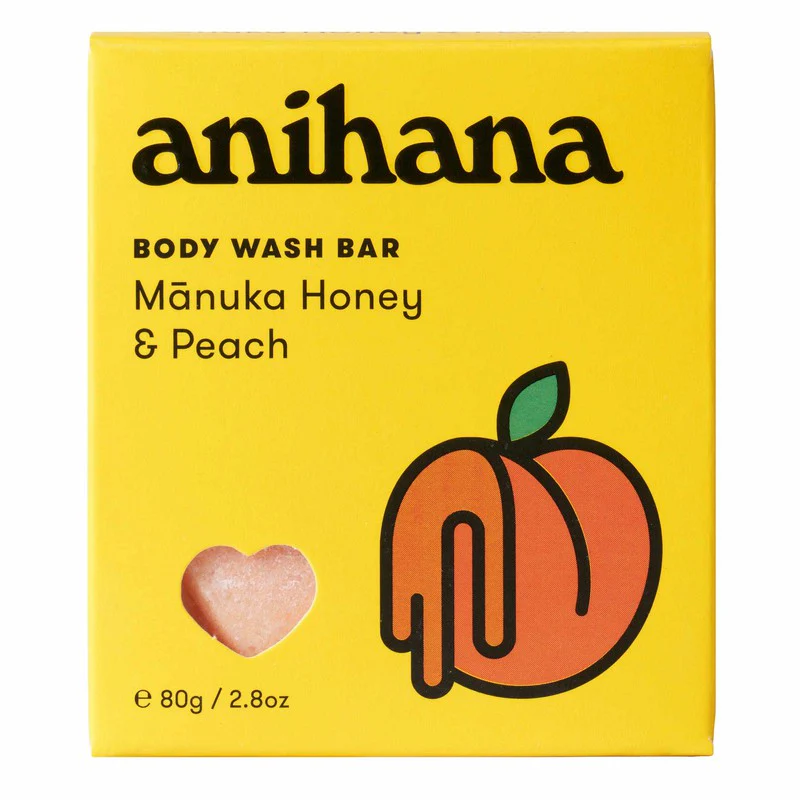 anihana Shower Bar Peach & Honey 80g