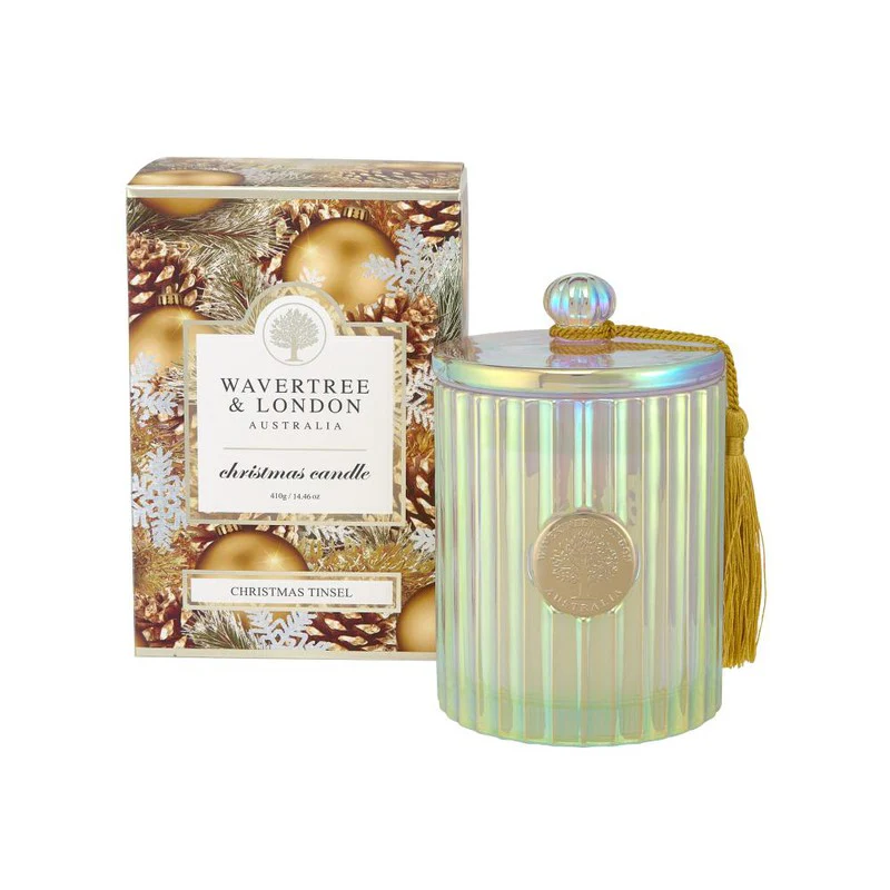 Wavertree & London Candle Christmas Twin Wick Tinsel 410g