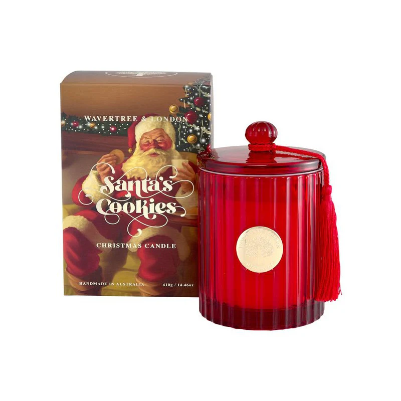 Wavertree & London Candle Christmas Twin Wick Santas Cookies 410g