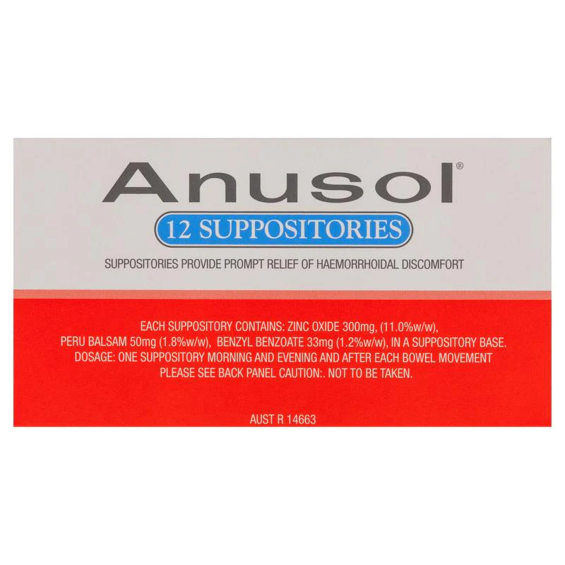 Anusol Suppositories 12pk