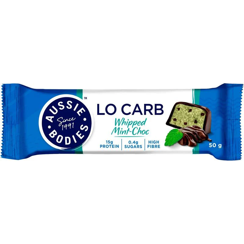 Aussie Bodies Lo Carb Whipped Mint Choc Bar 50g