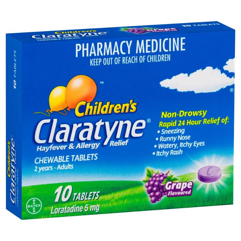 Claratyne Childrens Grape Tablets 5mg 10s