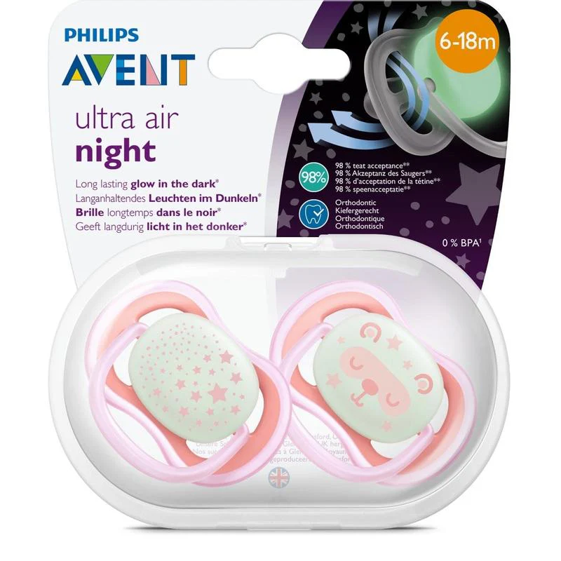 898-philips-avent-soother-ultimate-air-night-6-18m-2pk-2.webp Philips Avent Soother Ultimate Air Night 6-18m 2pk