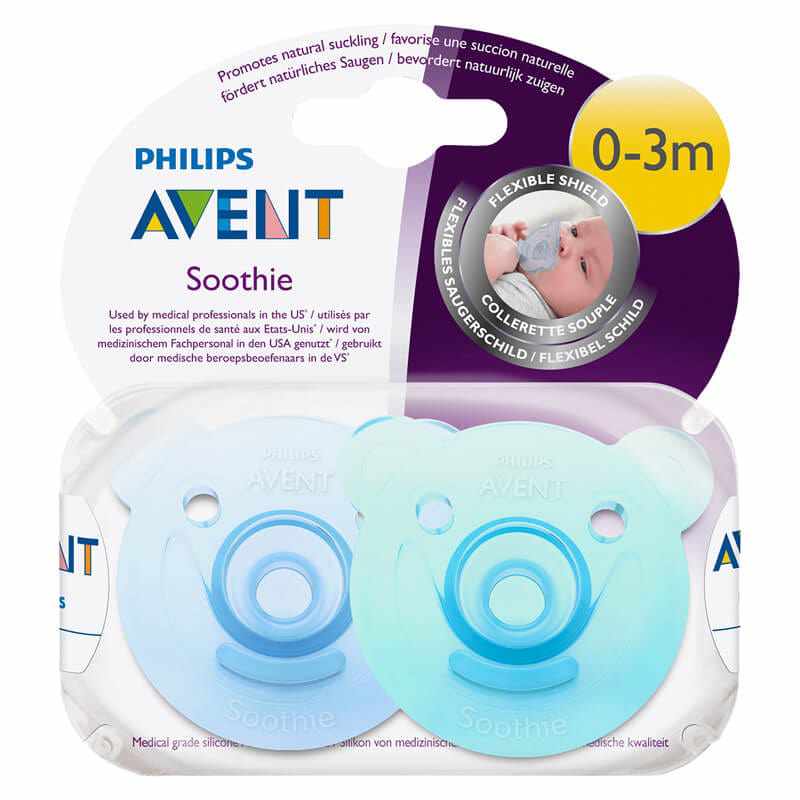 Philips Avent 0-3m Bear Soothie 2pk