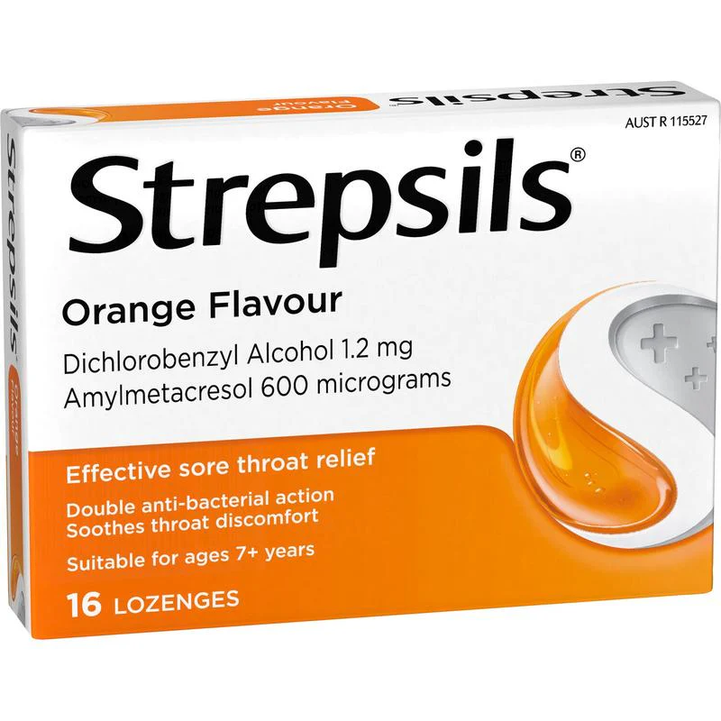 Strepsils Lozenge Orange 16pk
