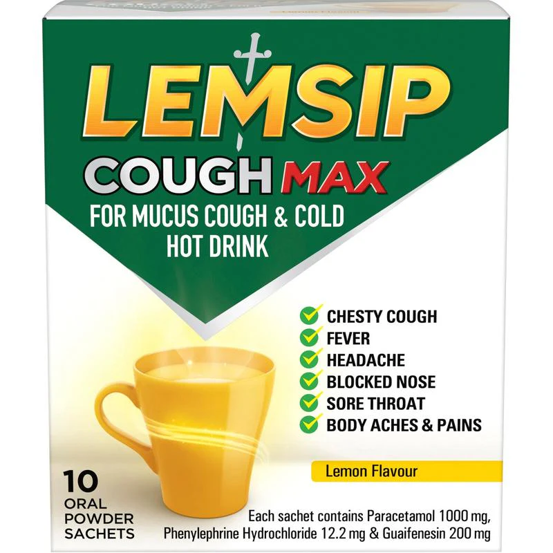 Lemsip Max Mucus Cough Hot Drink 10pk