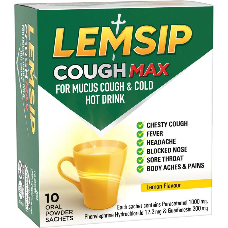 Lemsip Max Mucus Cough Hot Drink 10pk